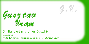 gusztav uram business card